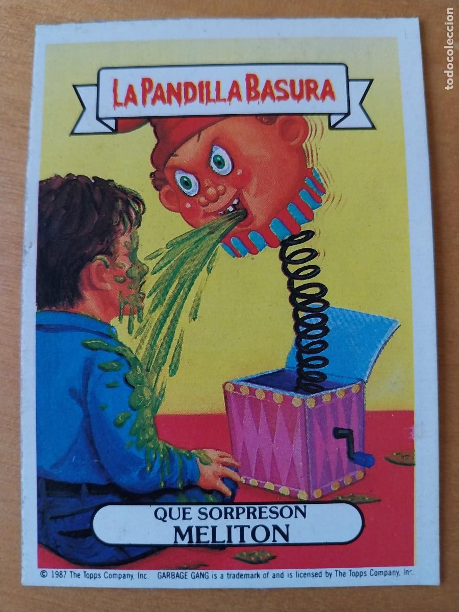 Coleccionismo cromos antiguos: PANDILLA BASURA MELITON SORPRESON 13 ED MERCHANTE A&Ntilde;OS 80 CROMO CARTON RECUPERADO