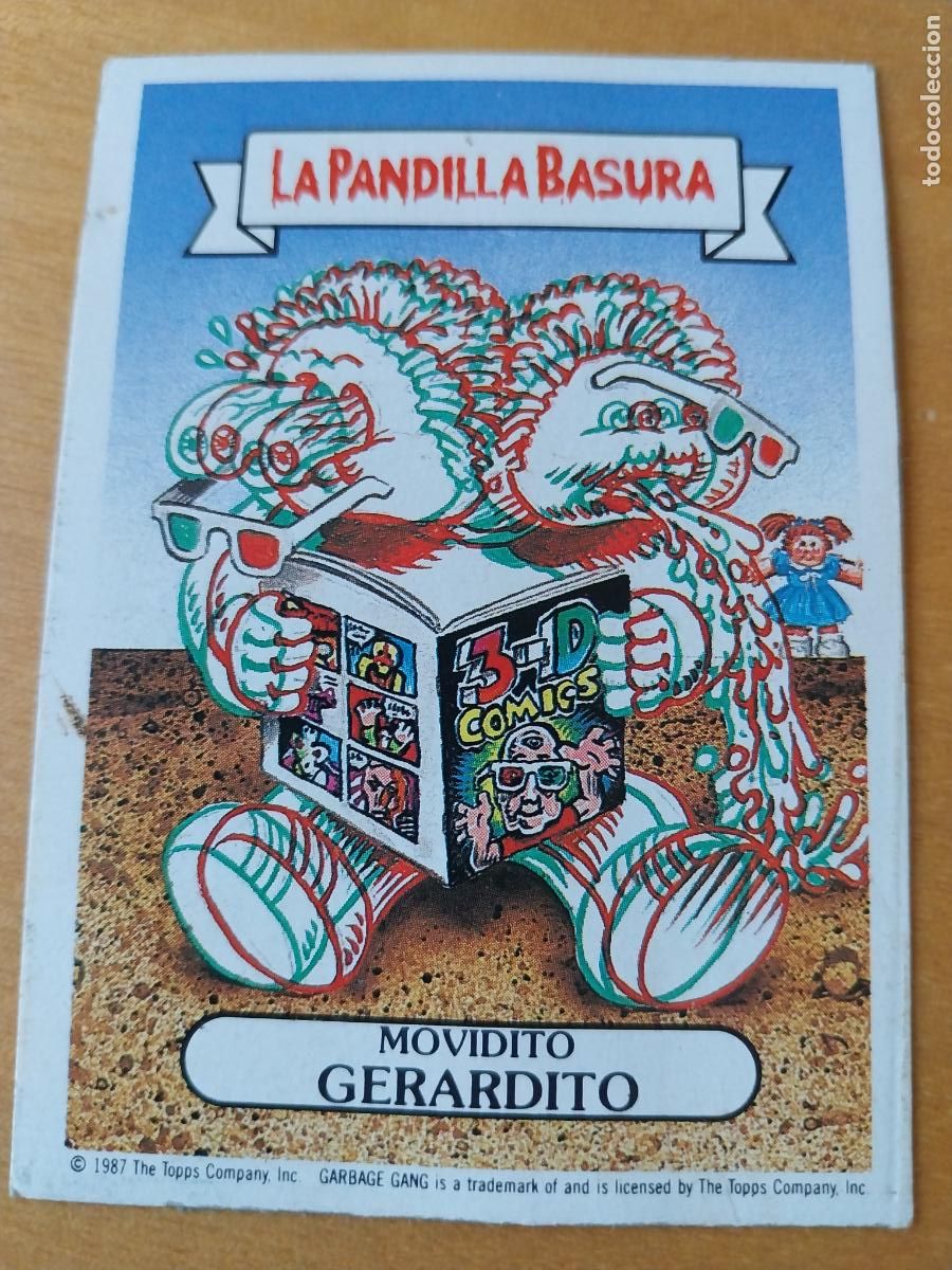 Coleccionismo cromos antiguos: PANDILLA BASURA GERARDITO MOVIDITO 28 ED MERCHANTE A&Ntilde;OS 80 CROMO CARTON RECUPERADO