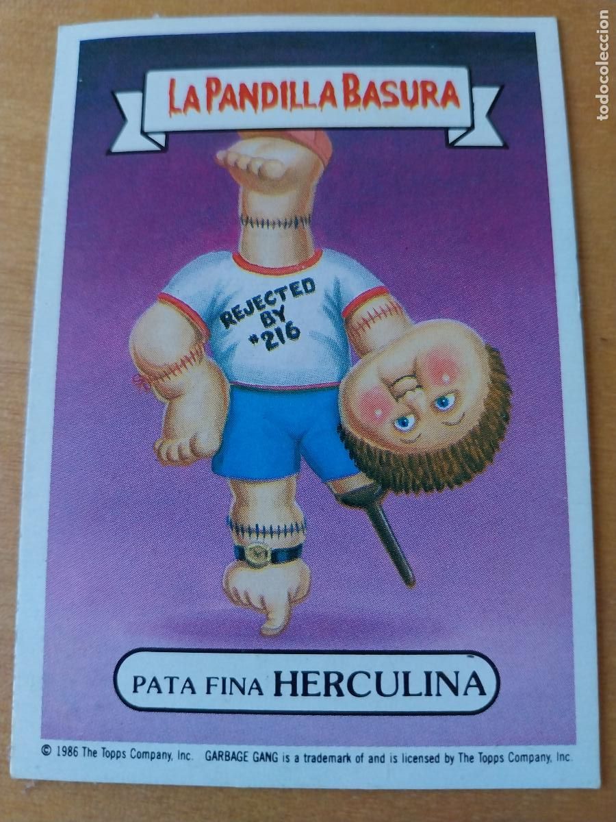 Coleccionismo cromos antiguos: PANDILLA BASURA HERCULINA PATA FINA 43 ED MERCHANTE A&Ntilde;OS 80 CROMO CARTON RECUPERADO