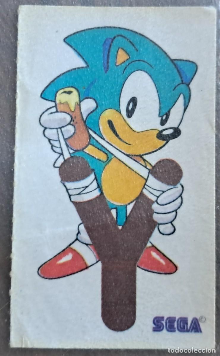 Coleccionismo Cromos antiguos: cromo adhesivo de bollycao, Sega megadrive sonic, a&ntilde;o 1992, letra Y. despegado.