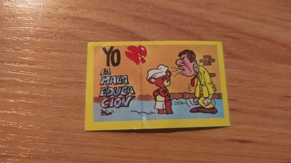 Coleccionismo Cromos antiguos: Cromos adhesivo Bimbo Yo detesto la mala educaci&oacute;n 9