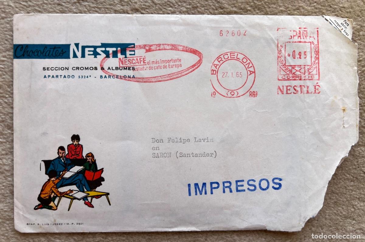 Coleccionismo Cromos antiguos: Nestl&eacute;, sobre y tarjetas ahorro descuento (&Aacute;lbum Los Juegos Ol&iacute;mpicos - La Ruta Viviente) 1965