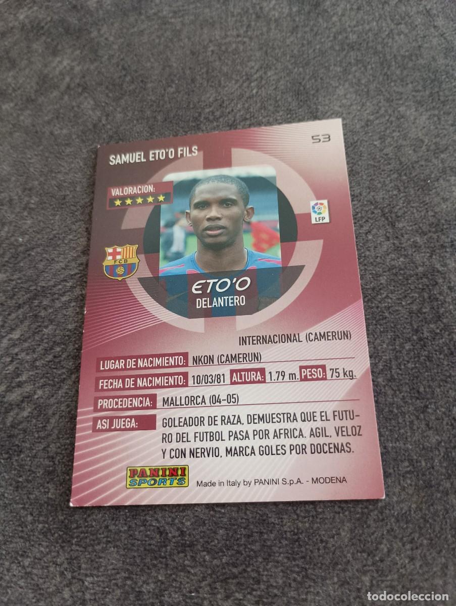 Coleccionismo cromos antiguos: ETOO MEGA CRACKS 06 07 - Foto 2