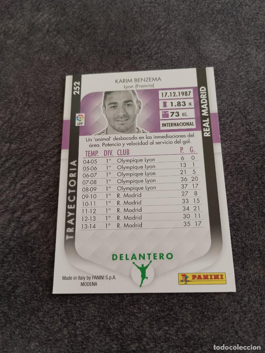 Coleccionismo cromos antiguos: BENZEMA MGK PANINI 2014-2015 - Foto 2