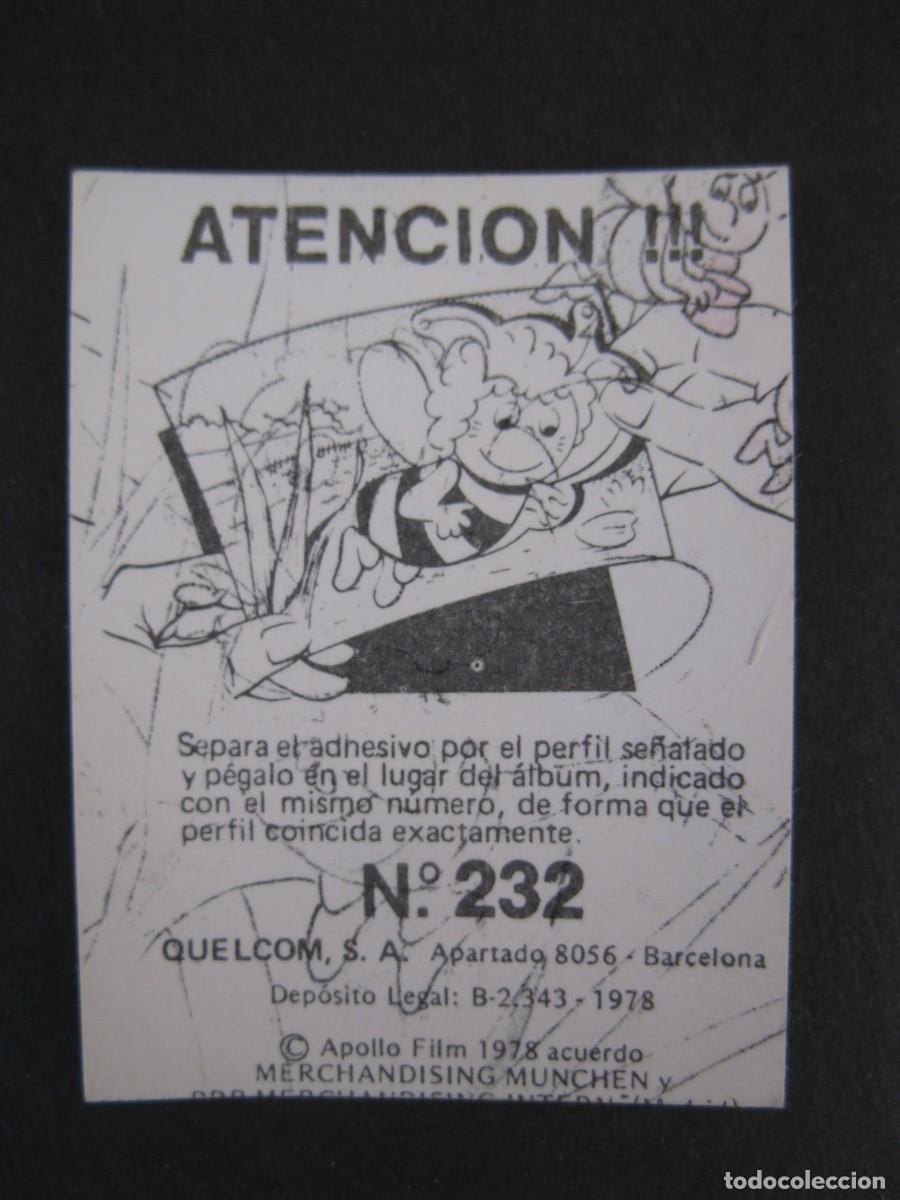 Coleccionismo cromos antiguos: LA ABEJA MAYA - CROMO N&ordm; 232 - EDICIONES QUELCOM - NUNCA PEGADO. - Foto 2