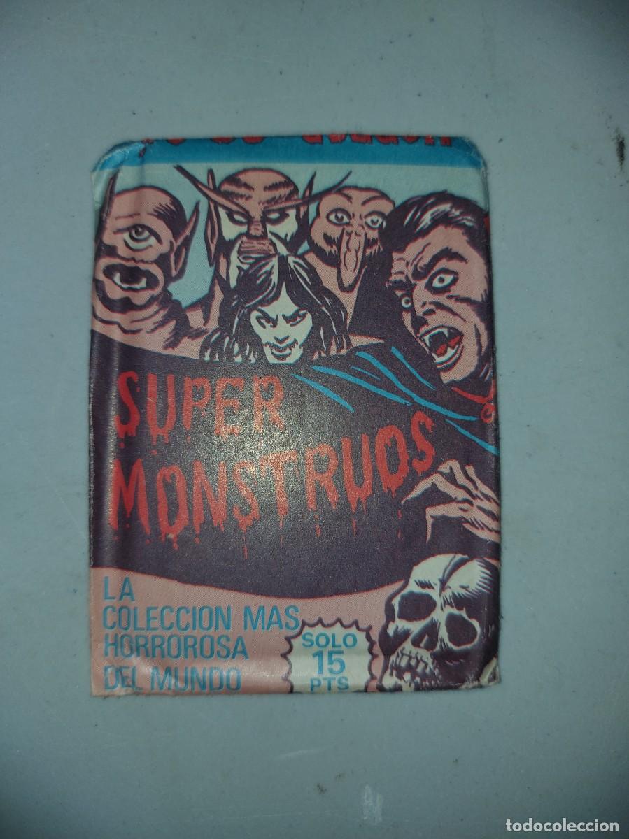 Coleccionismo cromos antiguos: Sobre de cromos sin abrir super monstruos - Foto 1