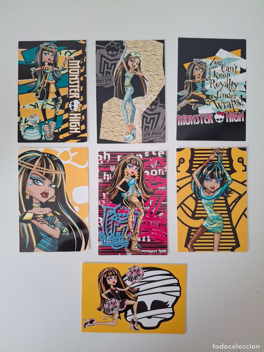 Coleccionismo Cromos antiguos: Lote de 7 postales photocards panini 2011 Monster High Cleo de Nile