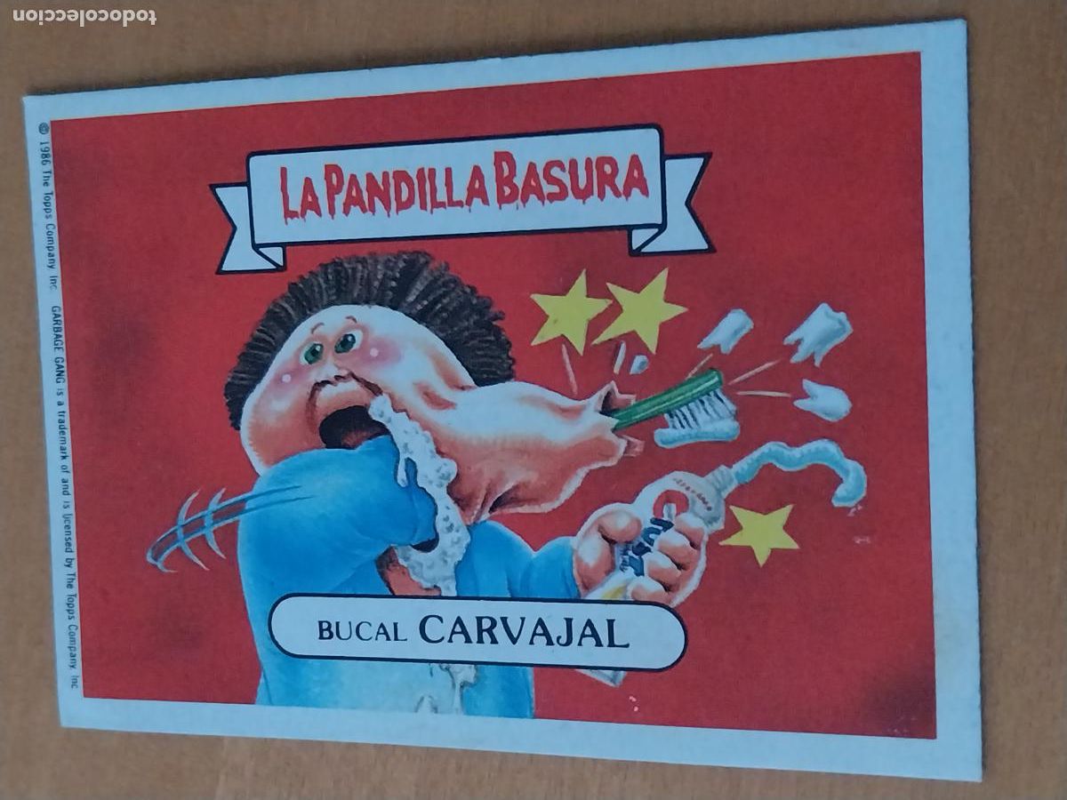 Coleccionismo cromos antiguos: PANDILLA BASURA CARVAJAL BUCAL 76 ED MERCHANTE A&Ntilde;OS 80 CROMO CARTON RECUPERADO