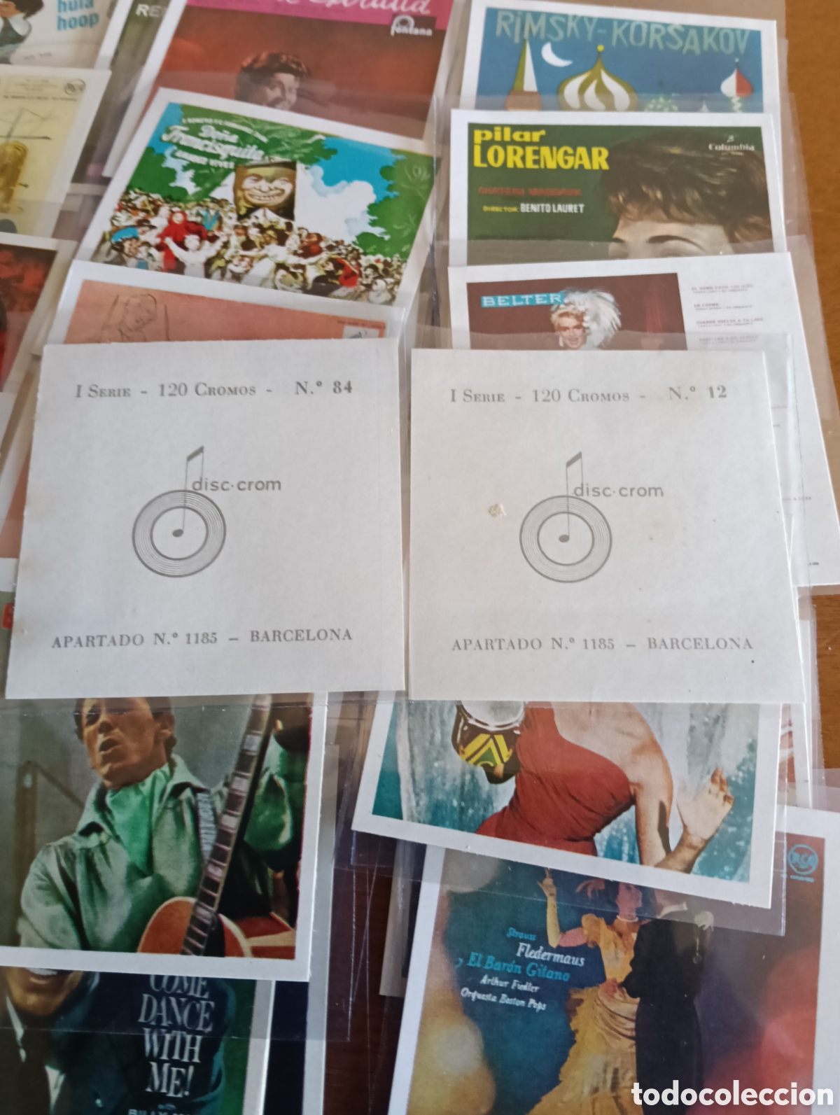 Coleccionismo cromos antiguos: Lote de 50 cromos de Disc Crom sin pegar - Foto 2