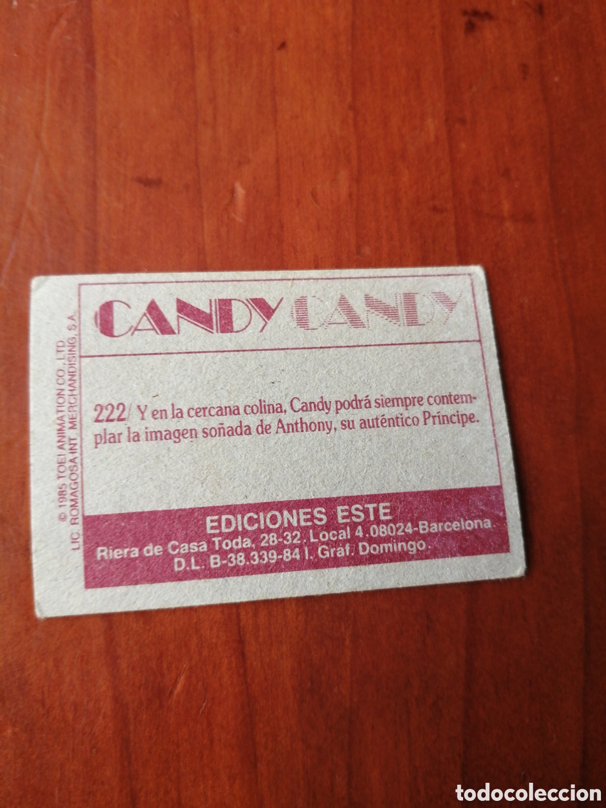 Coleccionismo cromos antiguos: CROMO CANDY CANDY N &ordm; 222 - Foto 2