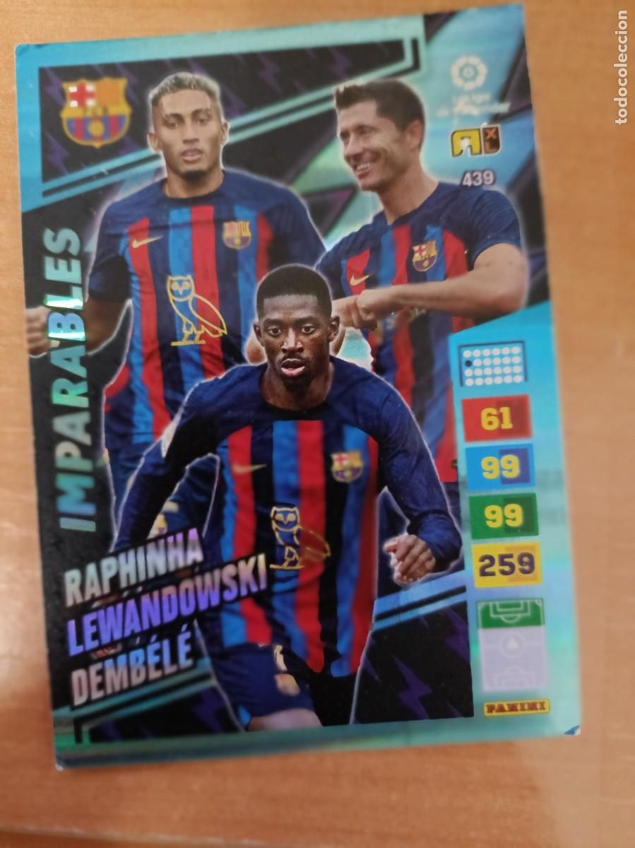 Coleccionismo cromos antiguos: raphinha lewandowski dembele, 22 23 imparables - Foto 1
