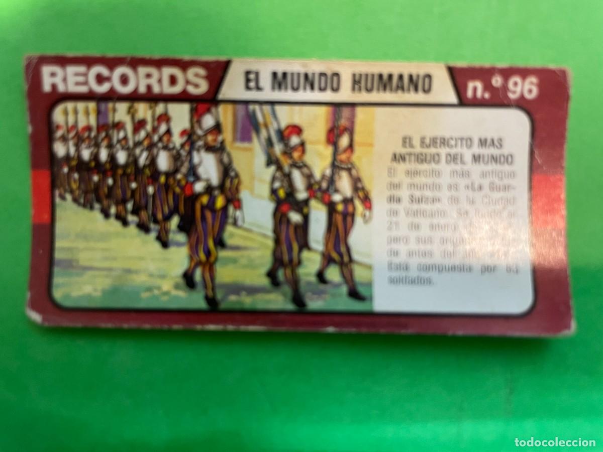 Colecionismo Cromos antigos: Cromo BIMBO. Records. El mundo humano. Nº97. Ejército más antiguo del mundo . tdkc1