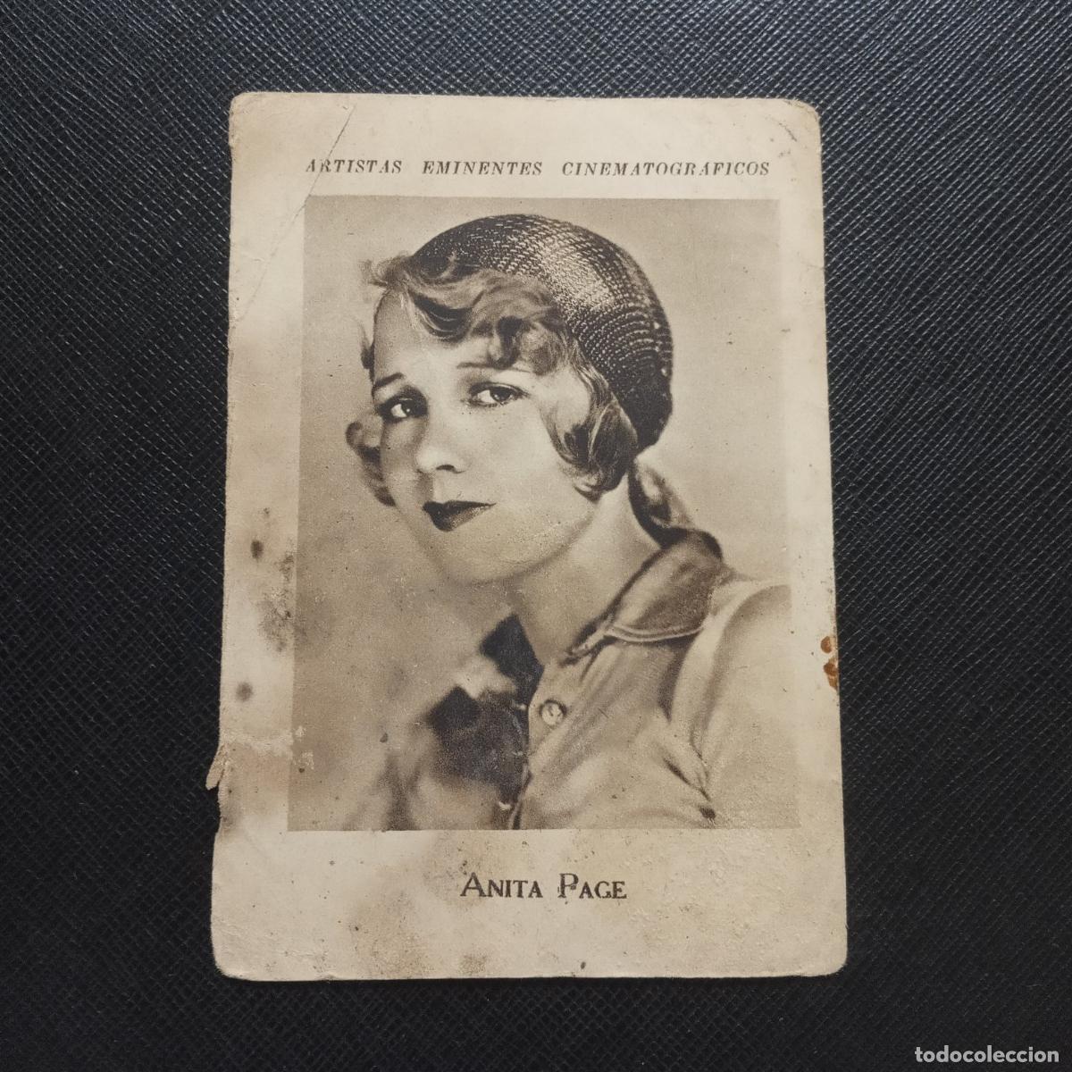 Collectionnisme Cartes &agrave; collectionner anciennes: ANITA PAGE ARTISTAS EMINENTES CINEMATOGRAFICOS - CC11 SB4 B