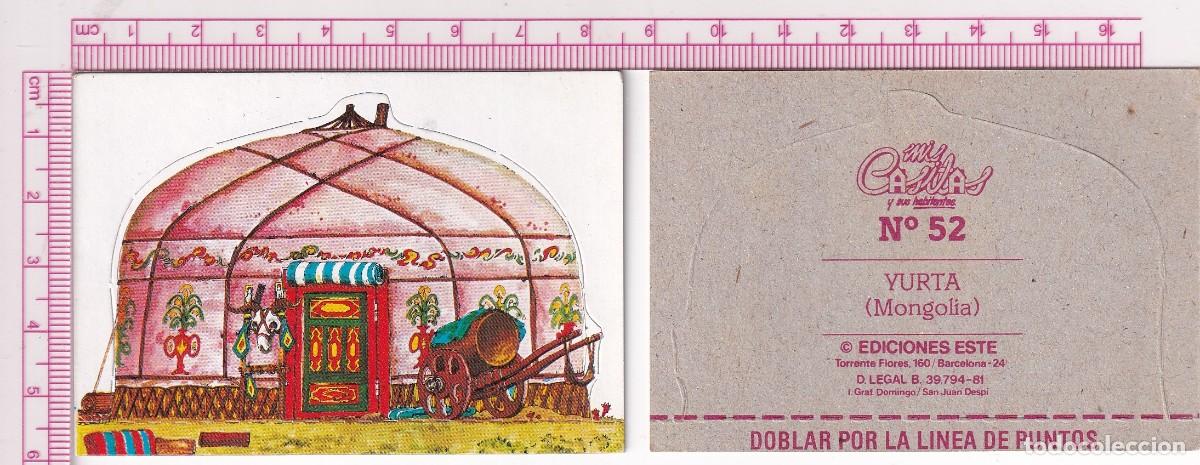 Coleccionismo cromos antiguos: CROMO N&ordm; 52 TROQUELADO DE LA COLECCI&Oacute;N ''MIS CASITAS Y SUS HABITANTES'' &middot; Ediciones Este, 1981