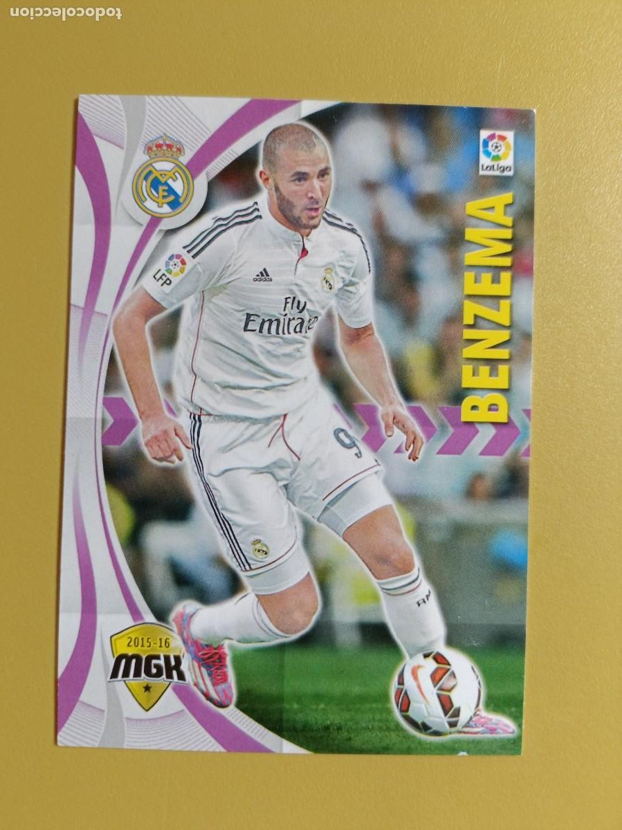 Coleccionismo cromos antiguos: benzema, 2015 16 real madrid - Foto 1