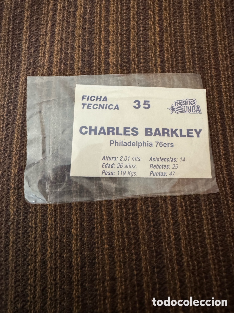 Coleccionismo cromos antiguos: &rdquo;&rdquo;PHOSKITOS -- NBA -- N&ordm; 35 CHARLES BARKLEY - Foto 2