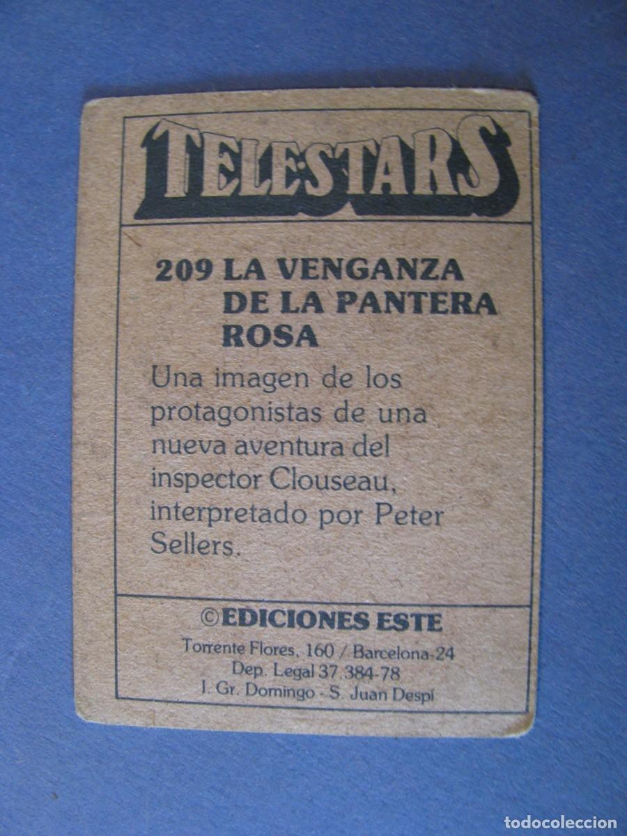 Coleccionismo cromos antiguos: CROMO DE TELESTARS. EDICIONES ESTE. 209. LA VENGANZA DE LA PANTERA ROSA. - Foto 2