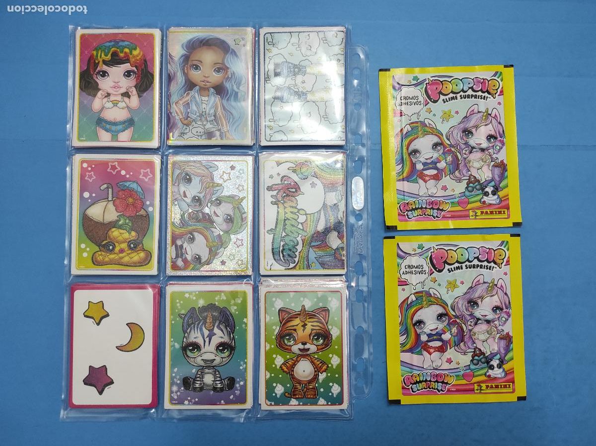 Sammeln alte Sammelbilder: COLECCION COMPLETA DE RAINBOW SURPRISE SIN PEGAR CON 176 CROMOS A&Ntilde;O 2021 DE PANINI ***