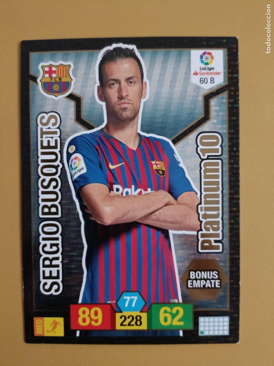 Coleccionismo cromos antiguos: sergio busquets, 18 19 platinum 10 - Foto 1