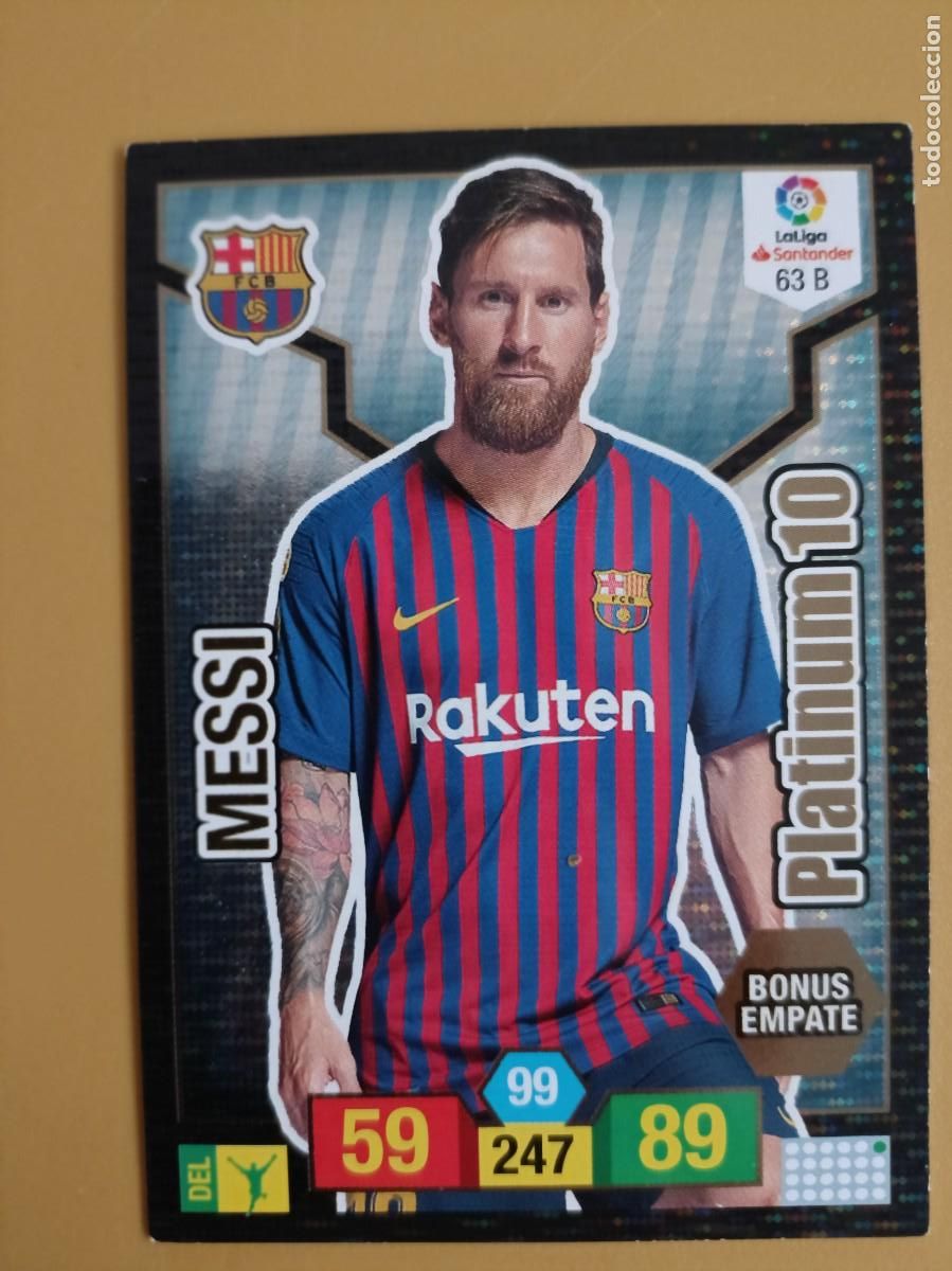 Coleccionismo cromos antiguos: messi, 18 19 platinum 10 - Foto 1