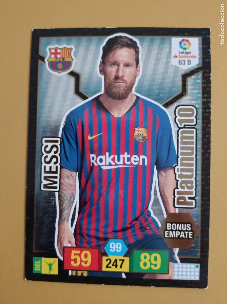 Coleccionismo cromos antiguos: messi, 18 19 platinum 10 - Foto 1