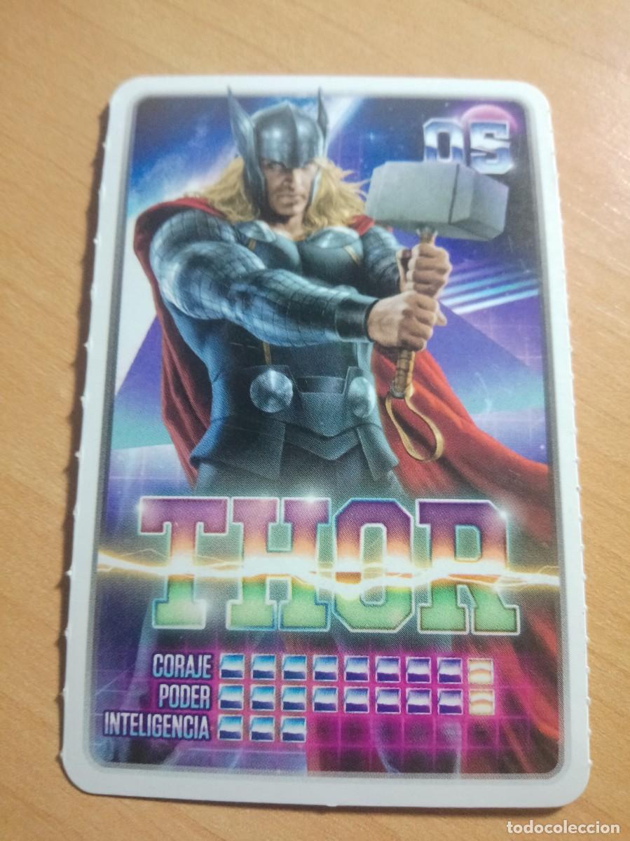 Coleccionismo cromos antiguos: 05 THOR COLECCI&Oacute;N MARVEL DESCUBRE TU PODER. CARREFOUR 2022. - Foto 1