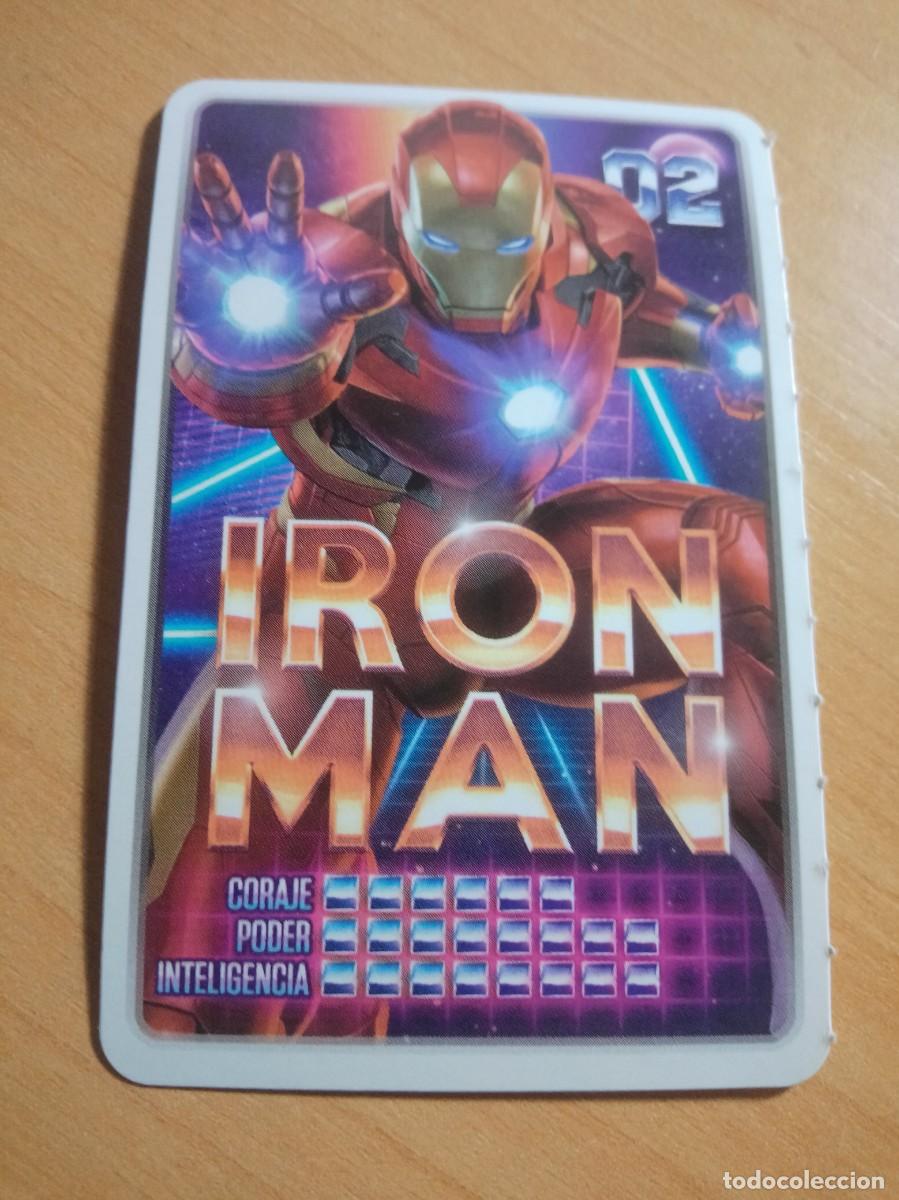 Coleccionismo cromos antiguos: 02 IRON MAN COLECCI&Oacute;N MARVEL DESCUBRE TU PODER. CARREFOUR 2022. - Foto 1
