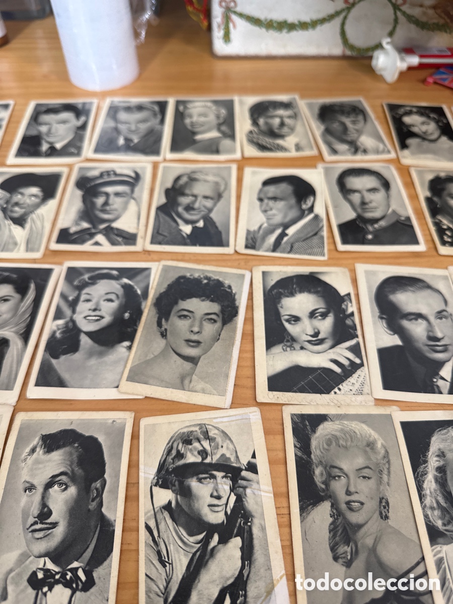 Coleccionismo cromos antiguos: Lote de 40 cromos de actores de cine - Foto 2