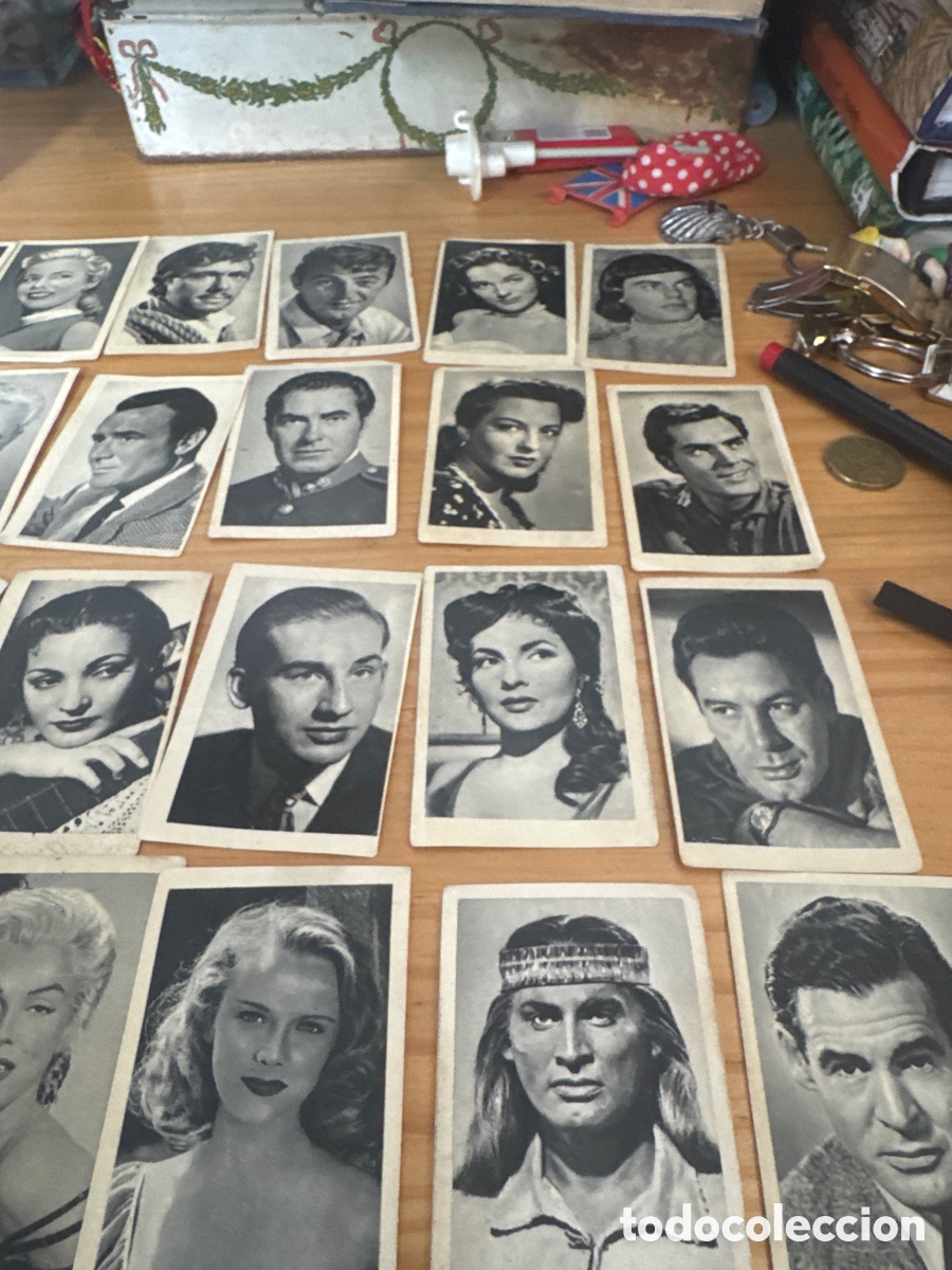 Coleccionismo cromos antiguos: Lote de 40 cromos de actores de cine - Foto 3