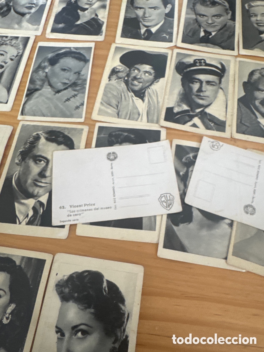 Coleccionismo cromos antiguos: Lote de 40 cromos de actores de cine - Foto 4
