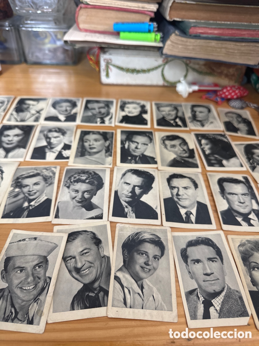 Coleccionismo cromos antiguos: Lote de 40 cromos de actores de cine - Foto 2