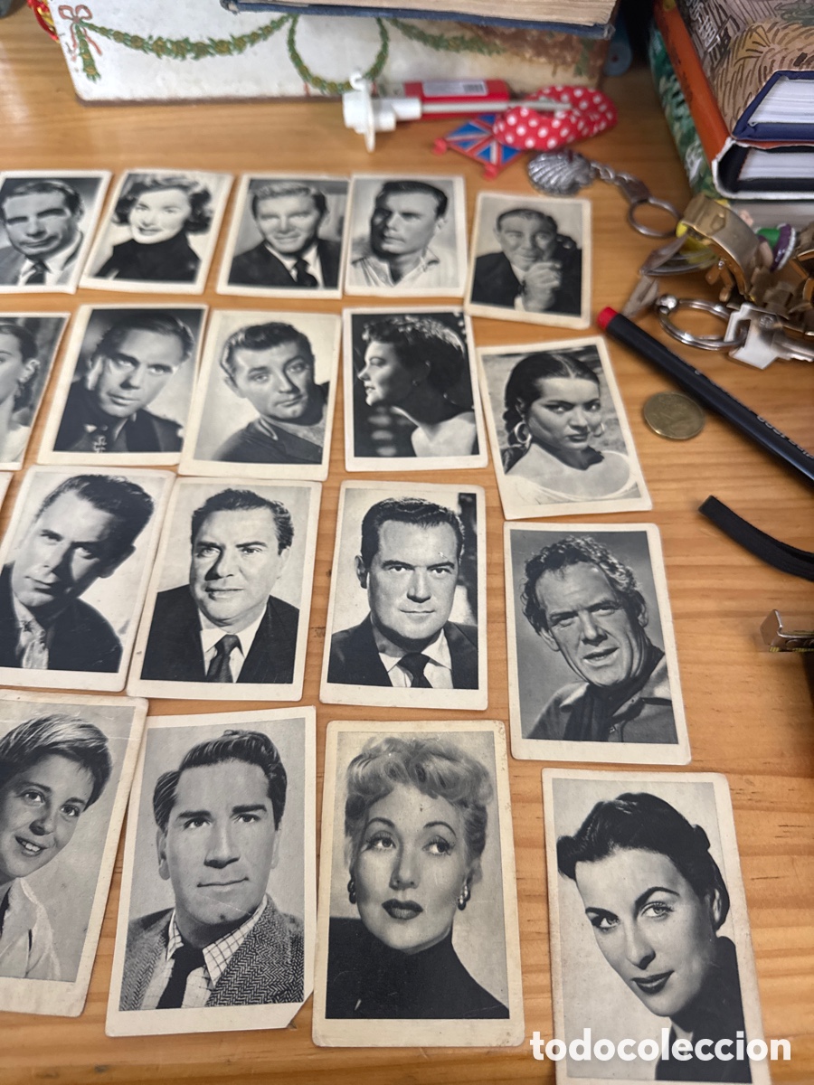 Coleccionismo cromos antiguos: Lote de 40 cromos de actores de cine - Foto 3