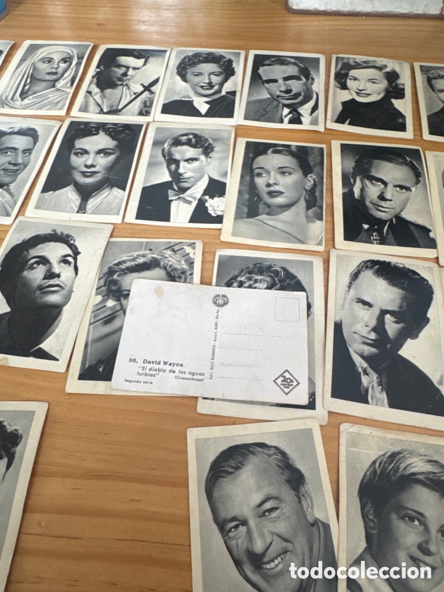 Coleccionismo cromos antiguos: Lote de 40 cromos de actores de cine - Foto 4