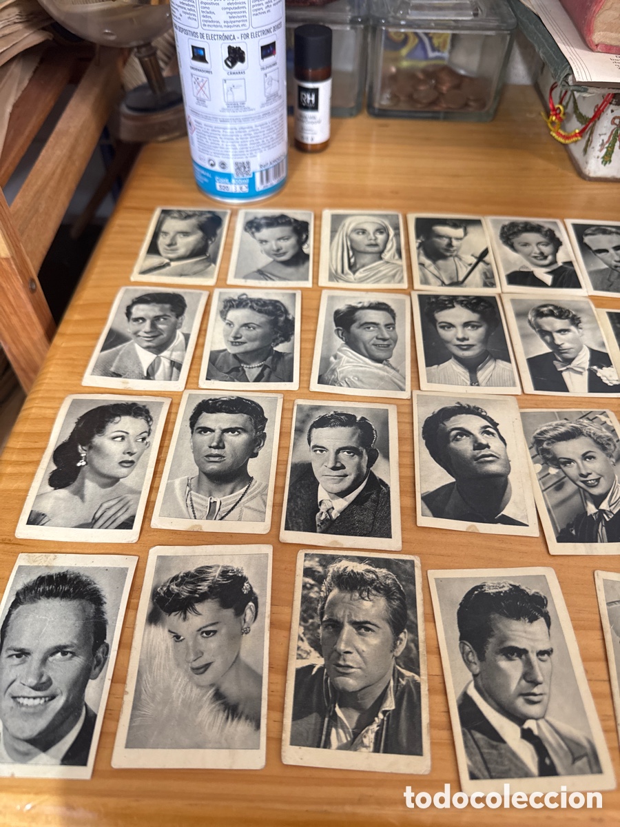 Coleccionismo cromos antiguos: Lote de 40 cromos de actores de cine - Foto 1