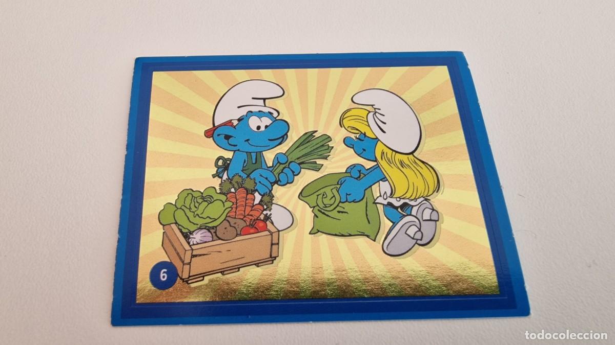 Coleccionismo cromos antiguos: 6 LOS PITUFOS ALCAMPO CUIDANDO EL PLANETA CON LOS PITUFOS - Foto 1