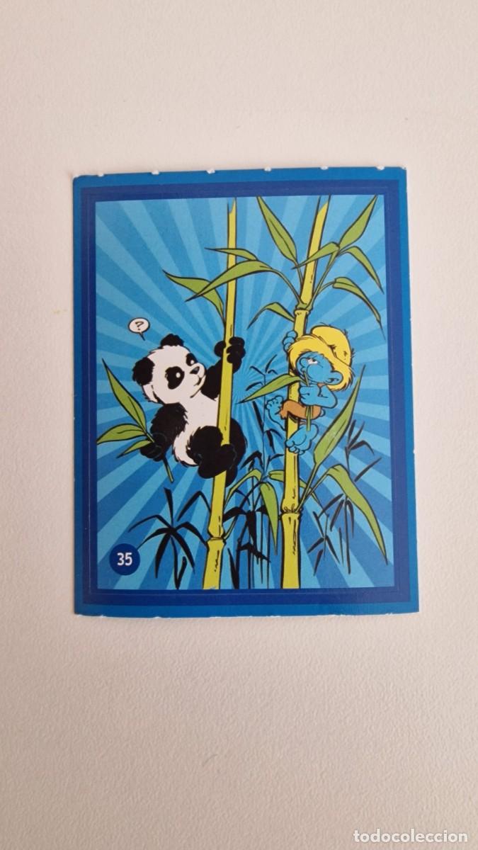 Coleccionismo cromos antiguos: 35 LOS PITUFOS ALCAMPO CUIDANDO EL PLANETA CON LOS PITUFOS - Foto 1