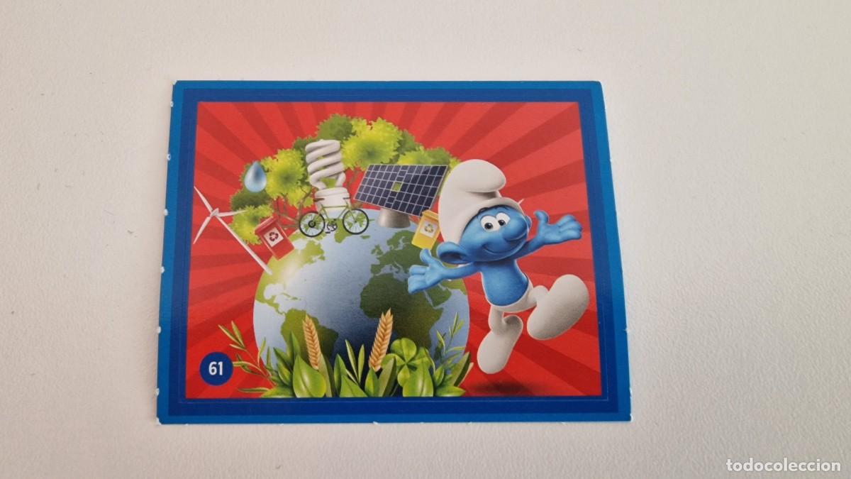 Coleccionismo cromos antiguos: 61 LOS PITUFOS ALCAMPO CUIDANDO EL PLANETA CON LOS PITUFOS - Foto 1