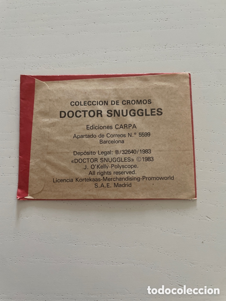 Coleccionismo cromos antiguos: Sobre de cromos sin abrir DOCTOR SNUGGLES - Foto 2