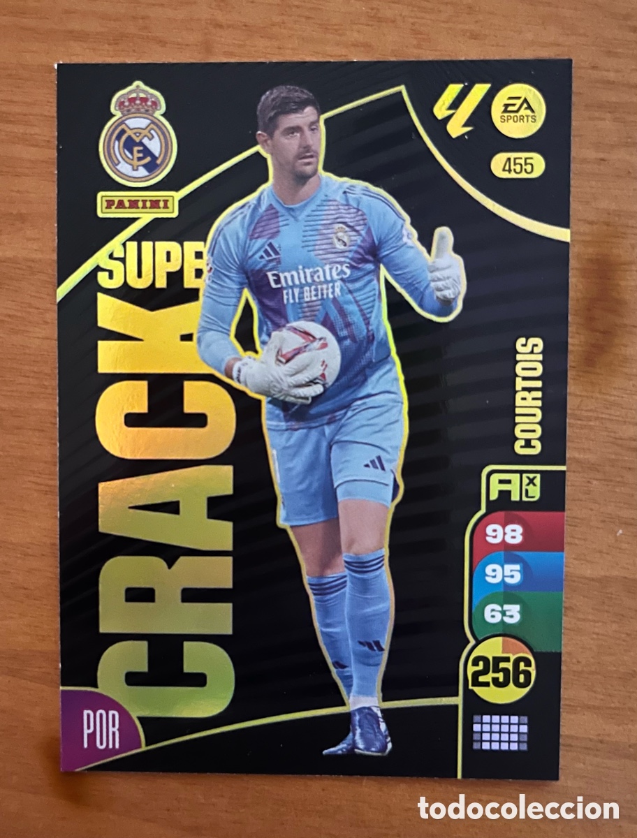 Coleccionismo Cromos antiguos: Adrenalyn XL 24 25 Super Crack N&ordm; 455 Courtois Real Madrid 2024-2025 (c&oacute;digo sin activar)