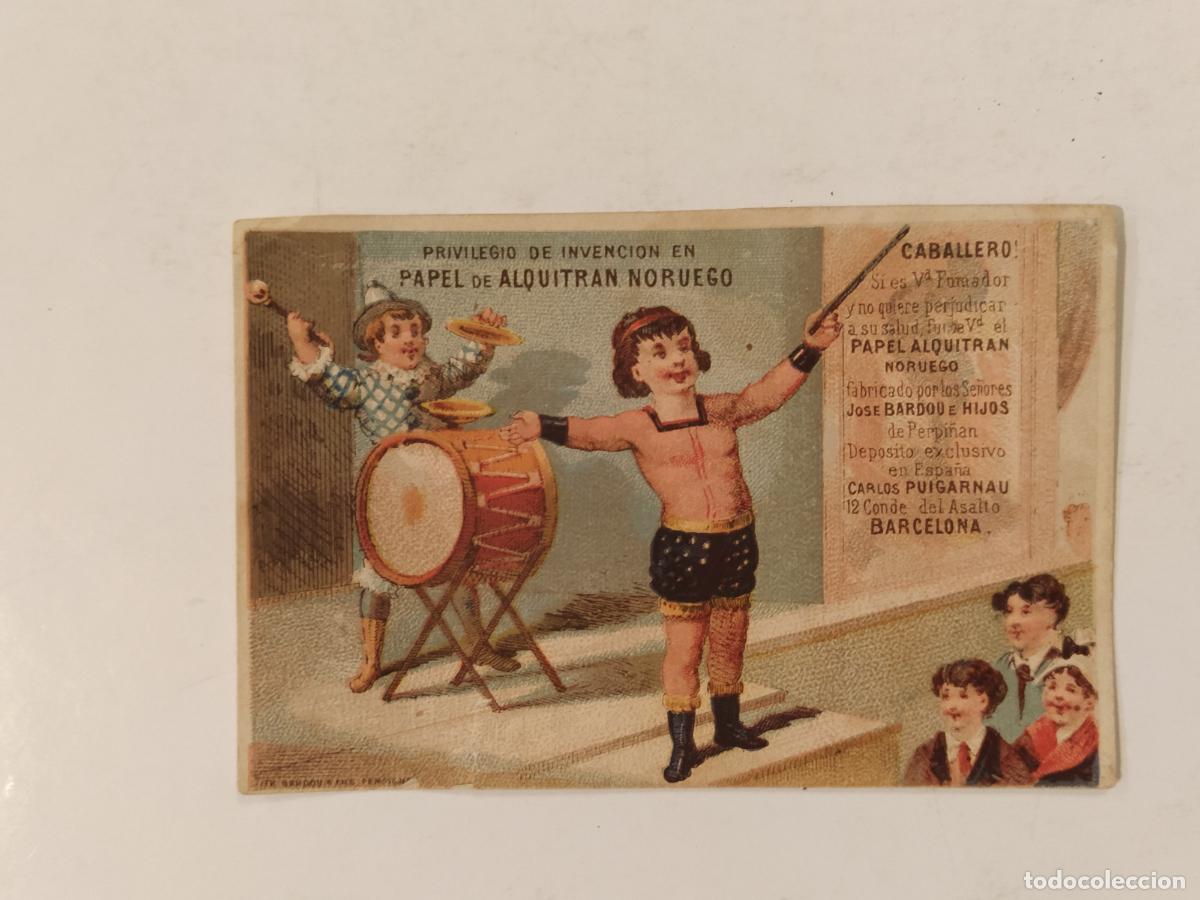 Coleccionismo Cromos antiguos: PAPEL DE ALQUITRAN NORUEGO - CROMO ANTIGUO ORIGINAL -VER FOTOS-(112.809)