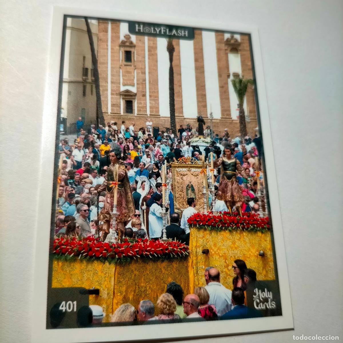 Coleccionismo cromos antiguos: estampa carta cromo de semana santa de cadiz para album holy cards nueva - 2025 - numero n 401