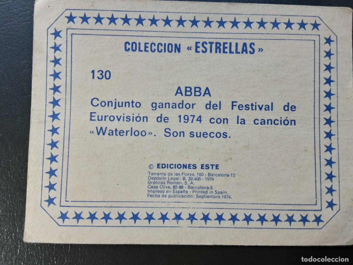 Coleccionismo cromos antiguos: ABBA, COLECCI&Oacute;N ESTRELLAS, N&Uacute;MERO 130 - Foto 2