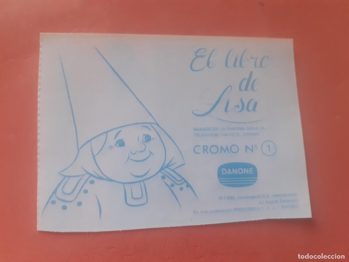 Coleccionismo cromos antiguos: Cromo n.1 el libro de lisa (sin pegar) Danone - Foto 2