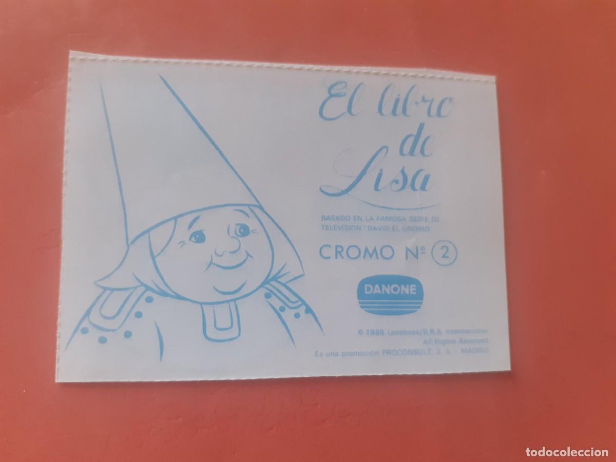Coleccionismo cromos antiguos: Cromo n.2 el libro de lisa (sin pegar) Danone - Foto 2