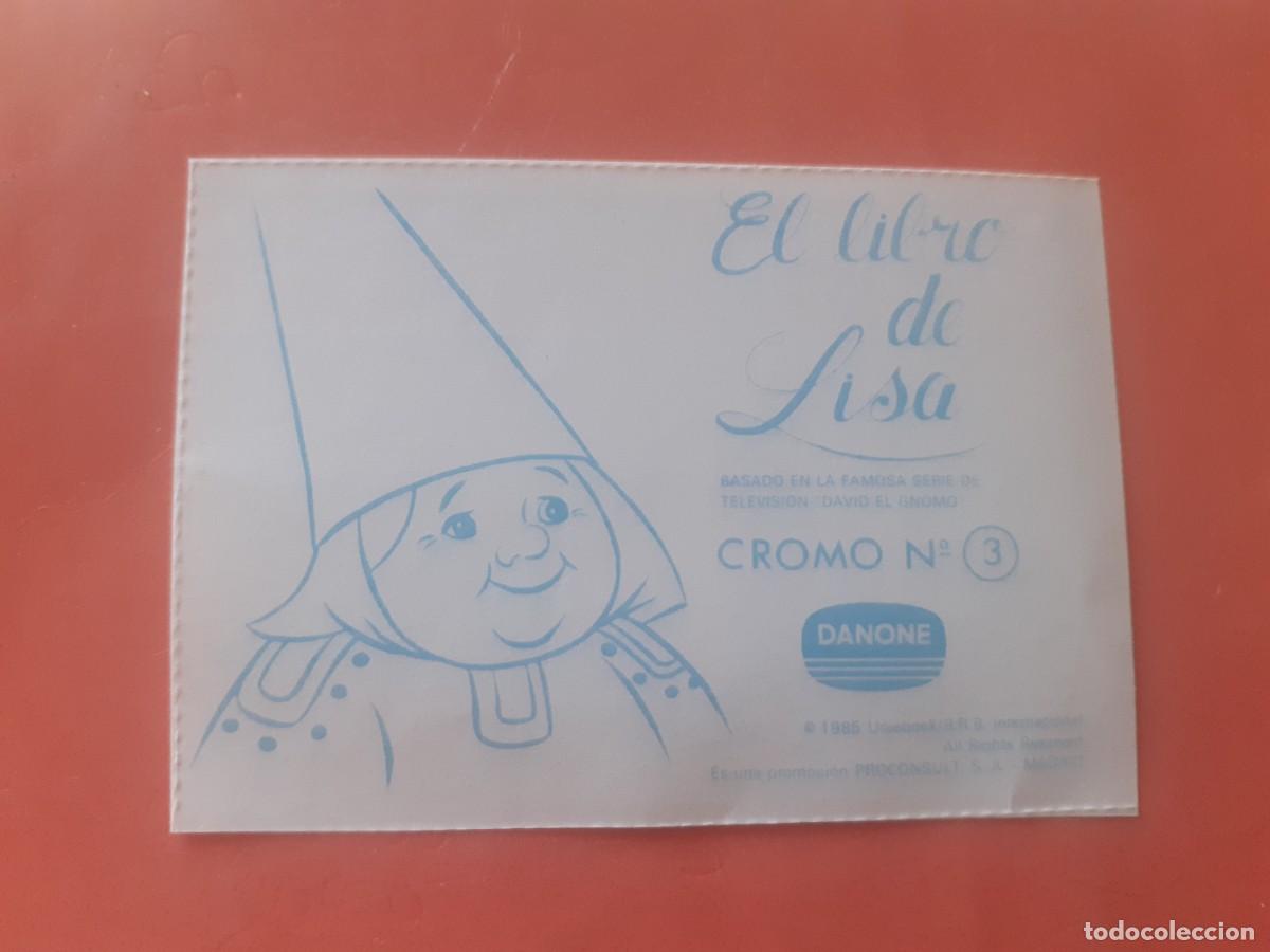 Coleccionismo cromos antiguos: Cromo n.3 el libro de lisa (sin pegar) Danone - Foto 2