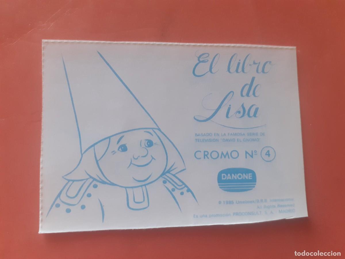 Coleccionismo cromos antiguos: Cromo n.4 el libro de lisa (sin pegar) Danone - Foto 2