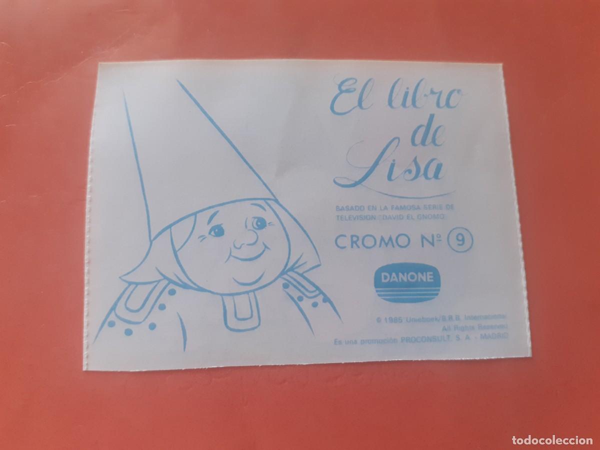 Coleccionismo cromos antiguos: Cromo n.9 el libro de lisa (sin pegar) Danone - Foto 2