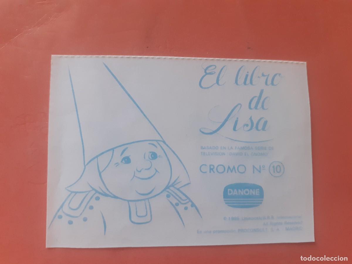Coleccionismo cromos antiguos: Cromo n.10 el libro de lisa (sin pegar) Danone - Foto 2
