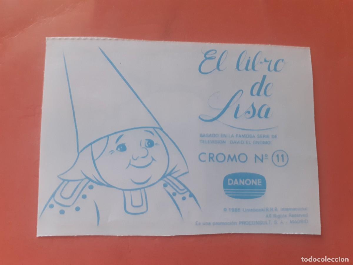 Coleccionismo cromos antiguos: Cromo n.11 el libro de lisa (sin pegar) Danone - Foto 2