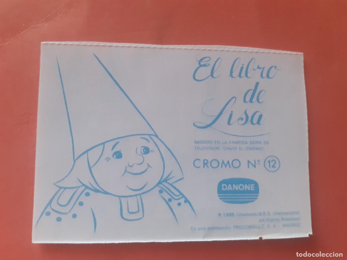 Coleccionismo cromos antiguos: Cromo n.12 el libro de lisa (sin pegar) Danone - Foto 2